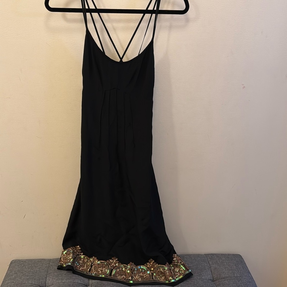 Black midi dress
